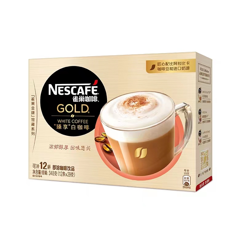 雀巢金牌馆藏系列臻享白咖啡12条包装破损