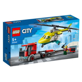 乐高城市系列60343救援直升机运输车重型大卡车拖车