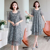 印花宽松，时尚气质优雅减龄中长裙显瘦连衣裙HR-YYG82709 商品缩略图3
