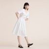 谜底2022夏季新款简洁通勤收腰显瘦大方领短袖连衣裙222ML0694 商品缩略图1