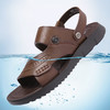 强人凉鞋男夏季新款沙滩鞋外穿防滑牛皮凉鞋两穿拖鞋休闲皮凉鞋男 商品缩略图9