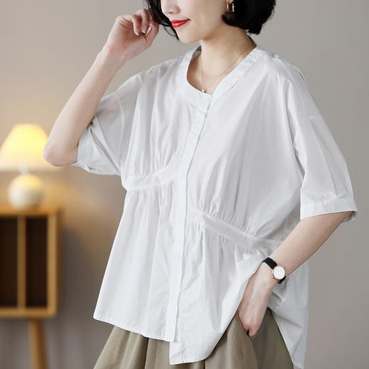 【设计感满满】蒙曼诺设计感拼接衬衫-q 商品图0