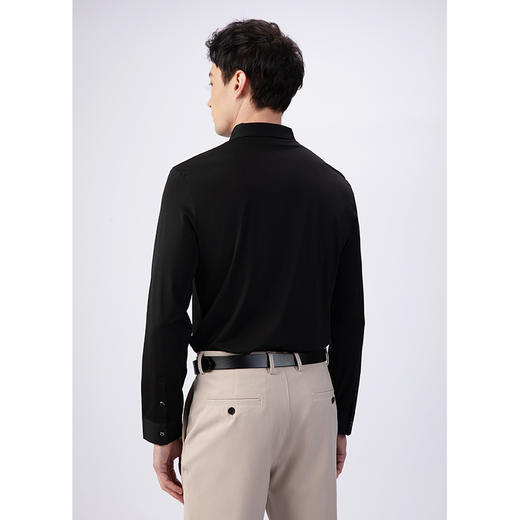 GOOD LUCK/德鲨超弹凉感丝滑舒适质感长袖针织衬衫BY22106 商品图5