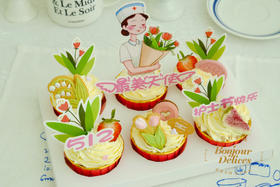 护士节主题纸杯蛋糕