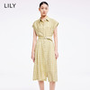 LILY2022夏新款女装复古小众波点高腰款衬衫式连衣裙122230C7515 商品缩略图0