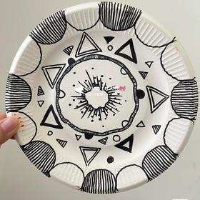 陶瓷涂鸦盘图库