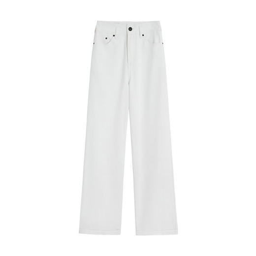 LILY2022夏新款女装时尚百搭显瘦高腰直筒阔腿牛仔裤122210GJ201 商品图2