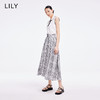 LILY2022夏新款女装复古气质条纹高腰显瘦格子半身裙122240C6145 商品缩略图0