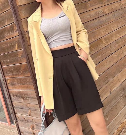 时尚高端西装短裤女春夏高腰显瘦直筒性感辣妹高腰韩版休闲运动裤女 商品图1