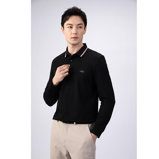 GOOD LUCK/德鲨棉桑蚕丝混纺舒适柔软两色可选长袖T恤BY22109 商品图6