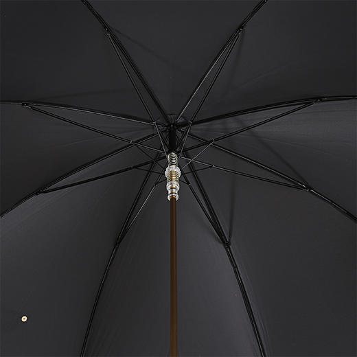 PASOTTI 意大利手工定制棕色珐琅彩绘棕色法斗金属手柄 直柄晴雨伞 MLX23 商品图3