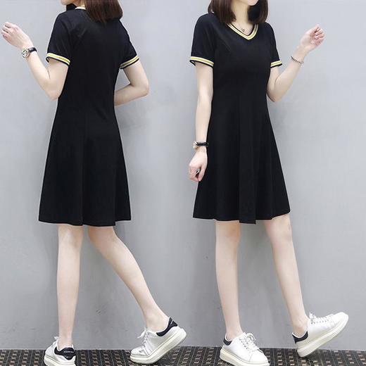 2022夏季新款连衣裙宽松气质ins大码女装时尚法单裙子跨境亚马逊 商品图2