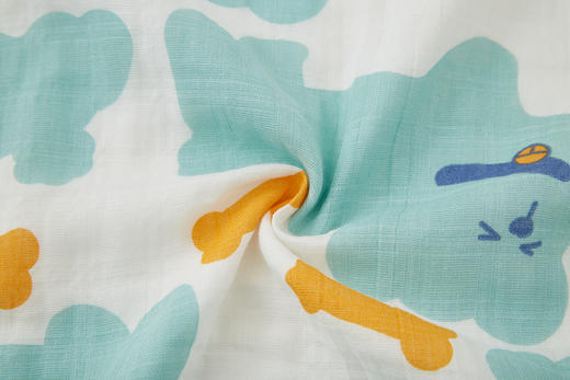 怡比纱布多功能毯（微笑彩虹/香喷喷的肉骨头/小小飞行员/小小宇航员）120*120cm（多款可选） 商品图3