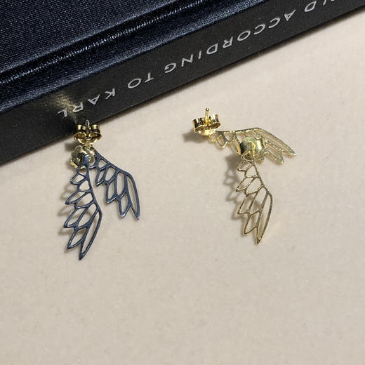 北京仓｜Kiss the Frog-Wing-翅膀 耳环（黑色）［希腊设计师］ 商品图3