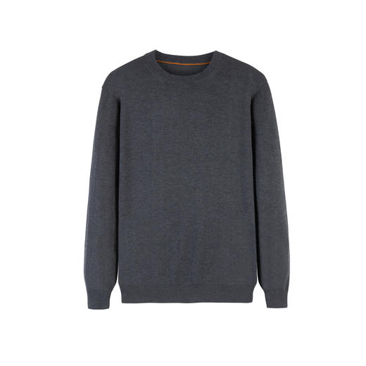 墨麦客男装2020秋季新款圆领纯色套头毛衣男士宽松针织衫外套2338 商品图4