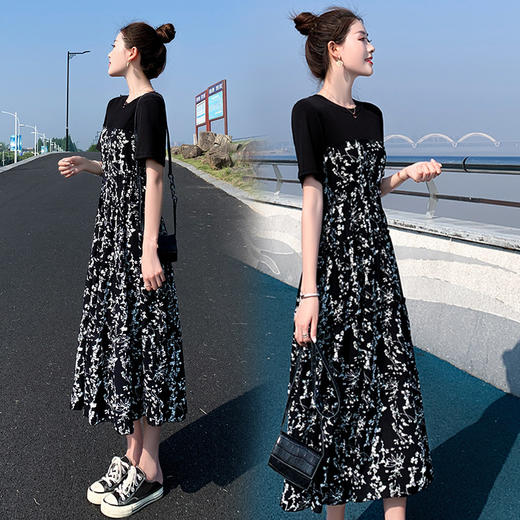 【清新气质，韩版显瘦】夏天穿这条法式碎花裙，如仙女般优雅；又能韩版显瘦，沙滩度假必备。 商品图3