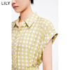 LILY2022夏新款女装复古小众波点高腰款衬衫式连衣裙122230C7515 商品缩略图1