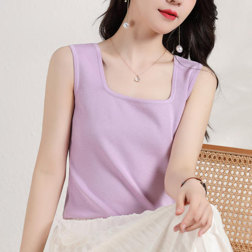 冰丝方领小背心，西装内搭上衣无袖吊带打底衫CC-32-2005 商品图0