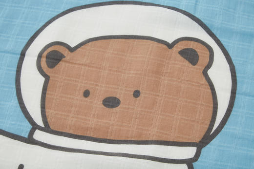 怡比纱布多功能毯（微笑彩虹/香喷喷的肉骨头/小小飞行员/小小宇航员）120*120cm（多款可选） 商品图8