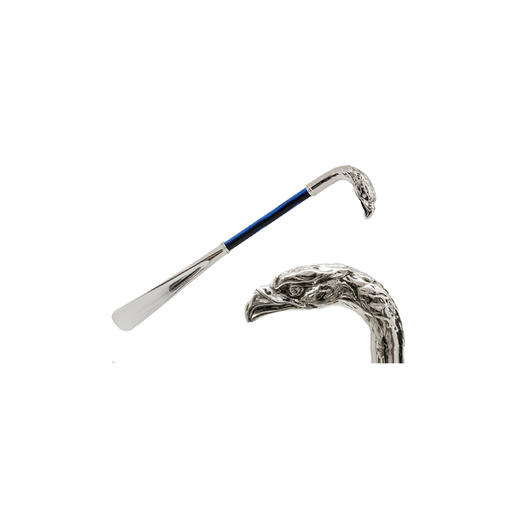 PASOTTI 意大利手工鞋拔子提鞋器镀银金属老鹰手柄轻奢男士鞋提 鞋提 SH28 商品图0