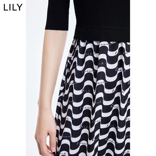 LILY2022夏女装奥特莱斯店修身显瘦高腰针织连衣裙122200T7318 商品图3