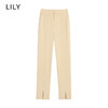 LILY2022夏新款女装洋气别致开叉干练显瘦高腰西装裤122220C5162 商品缩略图0