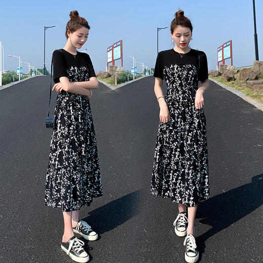 【清新气质，韩版显瘦】夏天穿这条法式碎花裙，如仙女般优雅；又能韩版显瘦，沙滩度假必备。 商品图2