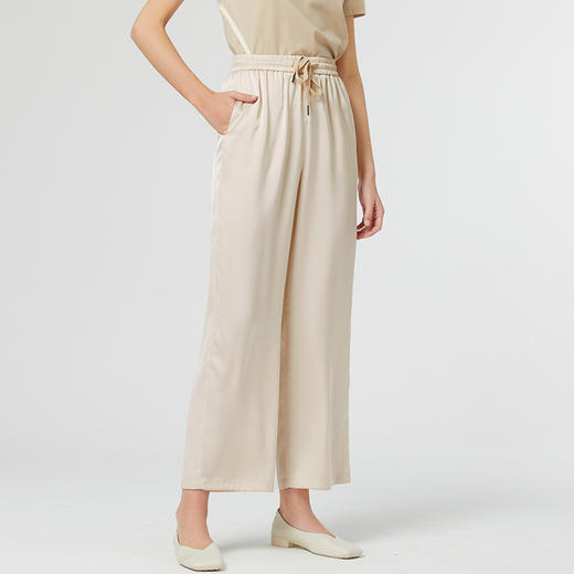 famecoco范可儿夏季薄款裤子女新款运动休闲裤收腰直筒宽松F223GA013 商品图4