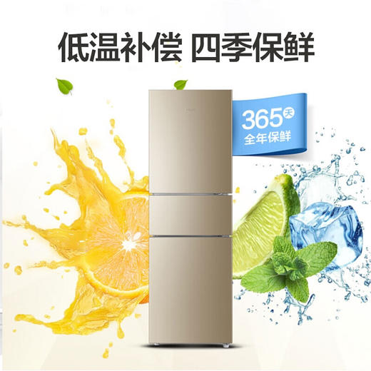海尔（Haier）冰箱三门小型超薄家用216升风冷无霜冰箱冷藏冷冻中门软冷冻低温净味净味 BCD-216WMPT 商品图0