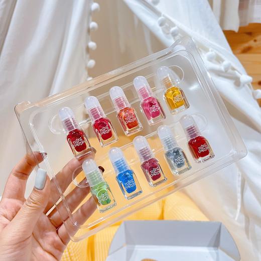 Mini Cosmo儿童指甲油唇膏套装女孩安全无味可剥可撕拉宝宝美甲 10个装 商品图1