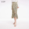 LILY2022夏新款女装气质款温柔复古高腰鱼尾裙半身裙122240C6131 商品缩略图0