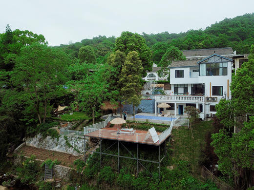 【青城山-401号院】5房温泉/泳池临溪小院，泳池+温泉+机麻+台球，冬日壁炉+暖气+空调wyqc 商品图5