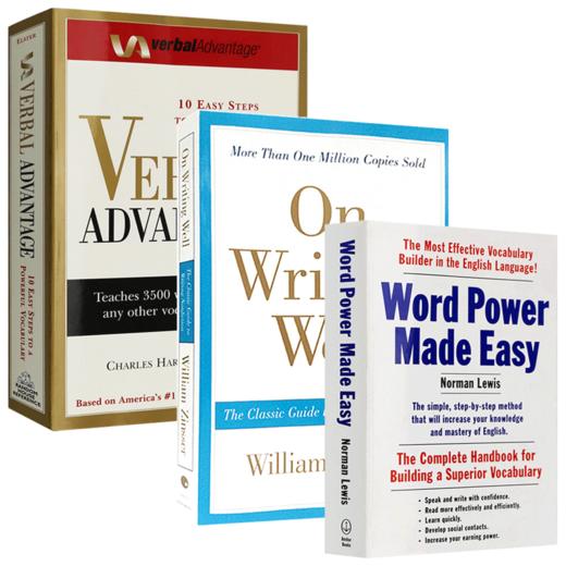 Word Power Made Easy 单词的力量英文原版 On Writing Well英文写作指南 Verbal Advantage言语优势英语词汇写作学习工具书3册 商品图1