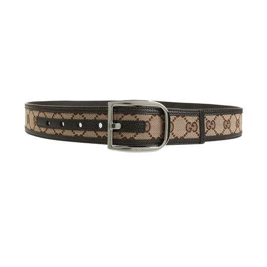 Gucci 古驰男士老花针扣 4cm宽 真皮+拼皮腰带 10329 商品图2