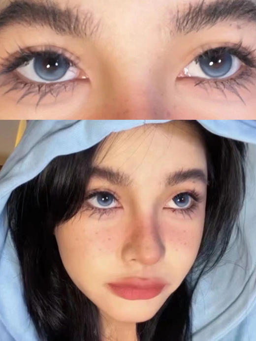 日抛 人鱼泪 chonos日抛 中直径14.2 着色13.3  (同品牌多盒更划算 完整选款色板在详情页里哟)  蓝色日抛 商品图6