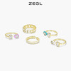 ZEGL几何戒指女设计小众高级感指环时尚个性复古开口可调节食指戒 商品缩略图0