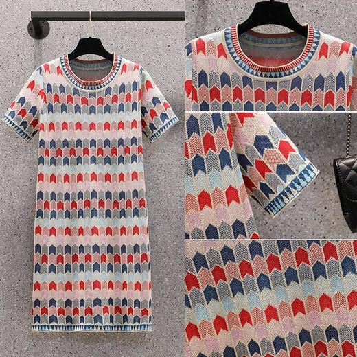 黛唯梵大码女装夏季新款胖妹妹气质甜美法式宽松显瘦遮肚时髦连衣裙 商品图3