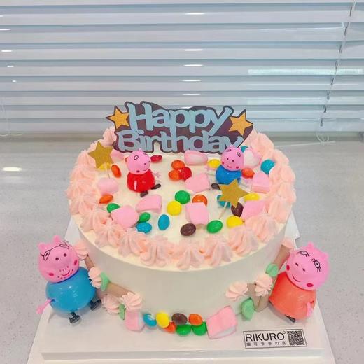 【佩奇一家】鲜果奶油蛋糕（蓝/粉） 商品图1