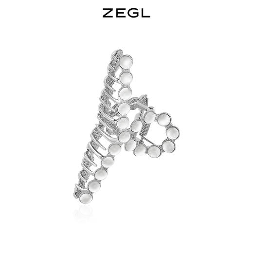 ZEGL金属抓夹女后脑勺大号设计感小众气质人造猫眼石发饰夏季头饰 商品图0