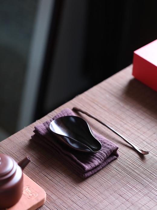 【青山特惠】老料 大红酸枝 荷合 茶则一套  s5 商品图2