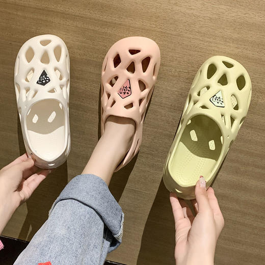 抖音爆款超软踩屎感凉拖鞋女外穿医护手术室沙滩包头洞洞鞋一脚蹬凉鞋女鞋 商品图4