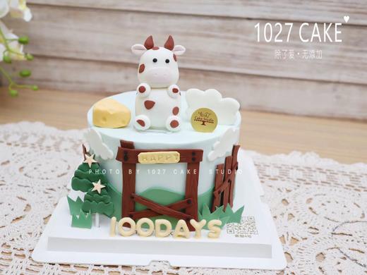 1027CAKE | 翻糖装饰蛋糕 全翻糖装饰 牛牛蛋糕 商品图0