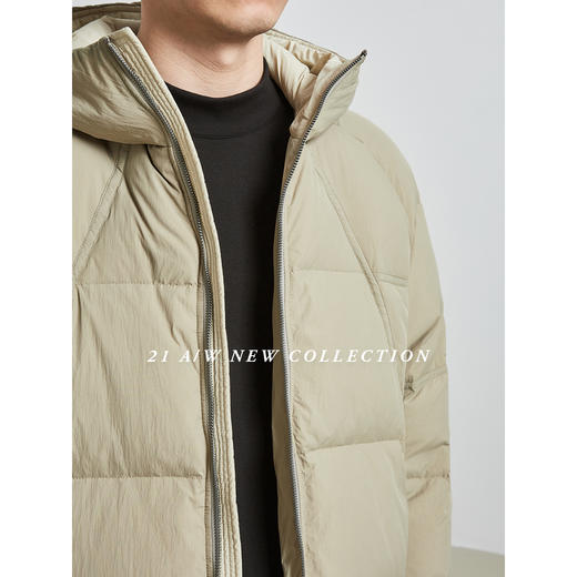 墨麦客男装2021冬季新款纯色连帽短款羽绒服男士保暖外套男88026 商品图1