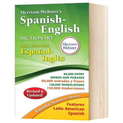 韦氏西班牙语英语双语词典 英文原版 Merriam-Webster Spanish-English Dictionary 英文版进口英语学习工具书 商品图1