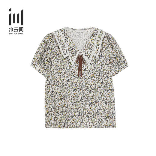 水云间22年夏上班系列清新碎花梭织上衣12220520 商品图3