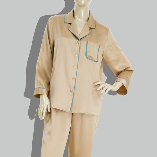 鑫缘 真丝女长袖睡衣套 HD2003 商品图1