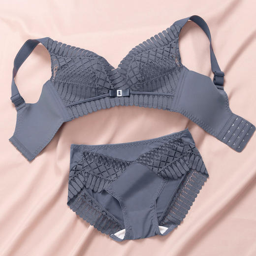 【特价】洁丽雅文胸套装内衣女性感蕾丝美背聚拢文胸内衣套装 商品图9