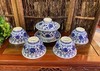 青花缠枝莲盖碗五件套 商品缩略图0