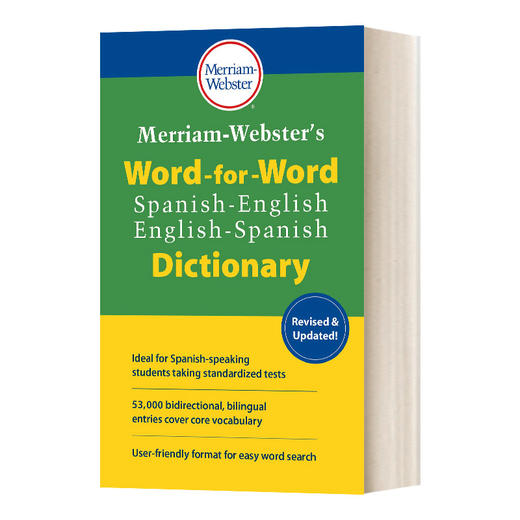 英文原版 Merriam-Webster's Word-for-Word Spanish-English Dictionary 韦氏西班牙逐字逐句词典 双语版 新版 进口英语书籍 商品图0