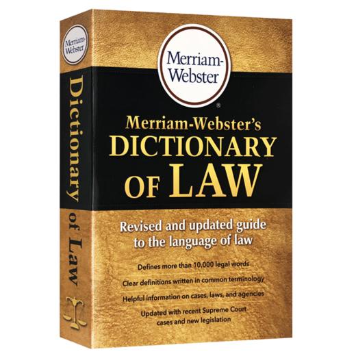 韦氏法律词典 英文原版字典 Merriam Webster's Dictionary of Law 英文版韦氏英英词典 进口工具书正版 商品图2